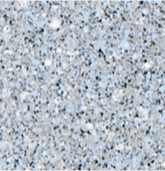Échantillon de la finition Aquabright Blue Granite, montrant sa texture mouchetée et le rendu détaillé de la teinte pour piscine creusée.
